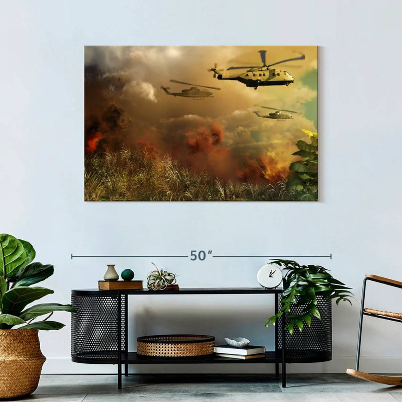 Lelar Helicopter Rescue Fleet, 30" H x 45" W