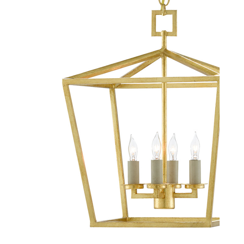 Denison 4 - Light Pendant, 16" H x 12" W x 12" D, Contemporary Gold Leaf