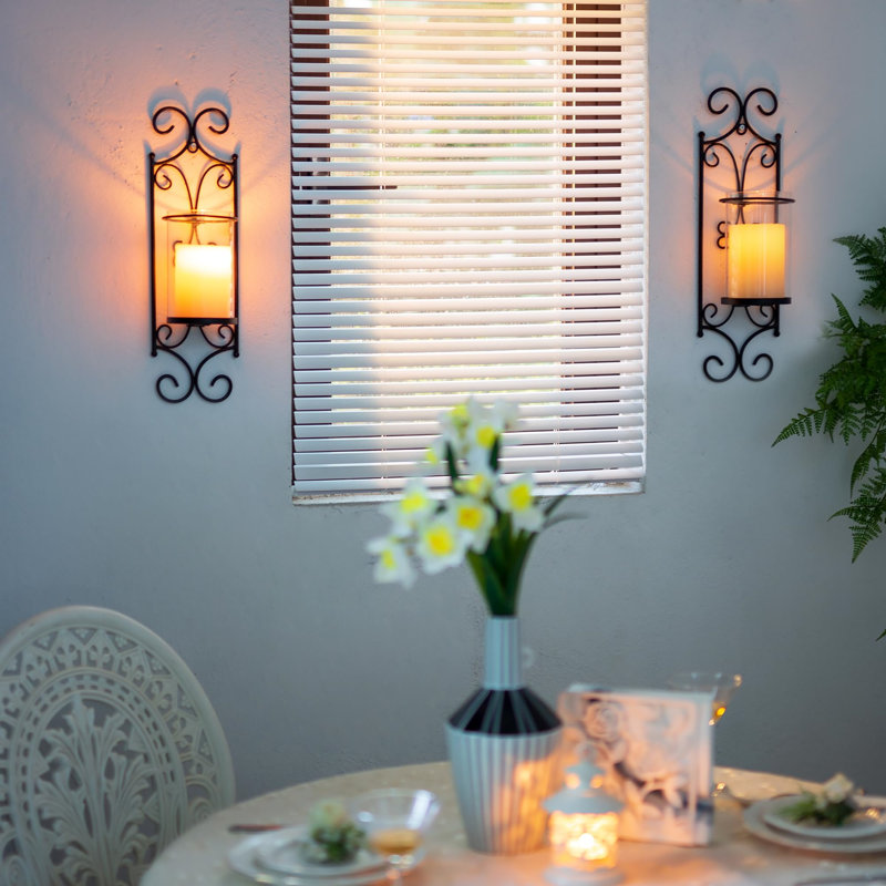2 Piece Metal Candlestick Set