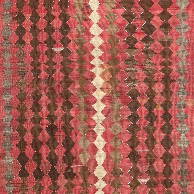 Tapis décoratif brun contemporain, Carré 8 pi