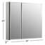 CLC Aluminum Two-Door Medicine Cabinet With Mirrored Doors, Beveled Edges-670831403