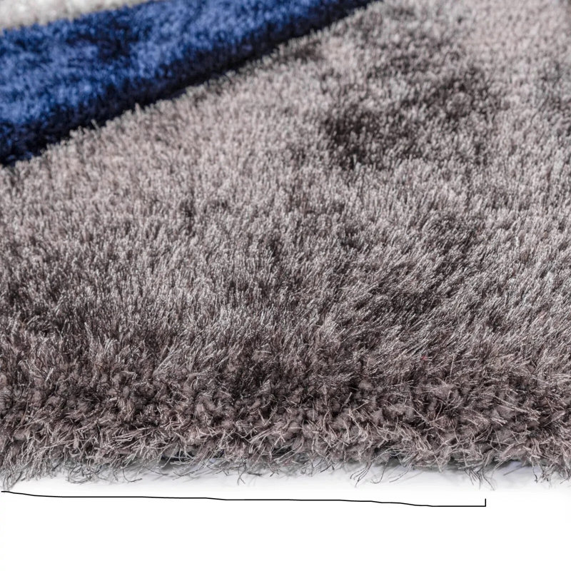Geometric Shag Area Rug, Rectangle 200 x 290 cm