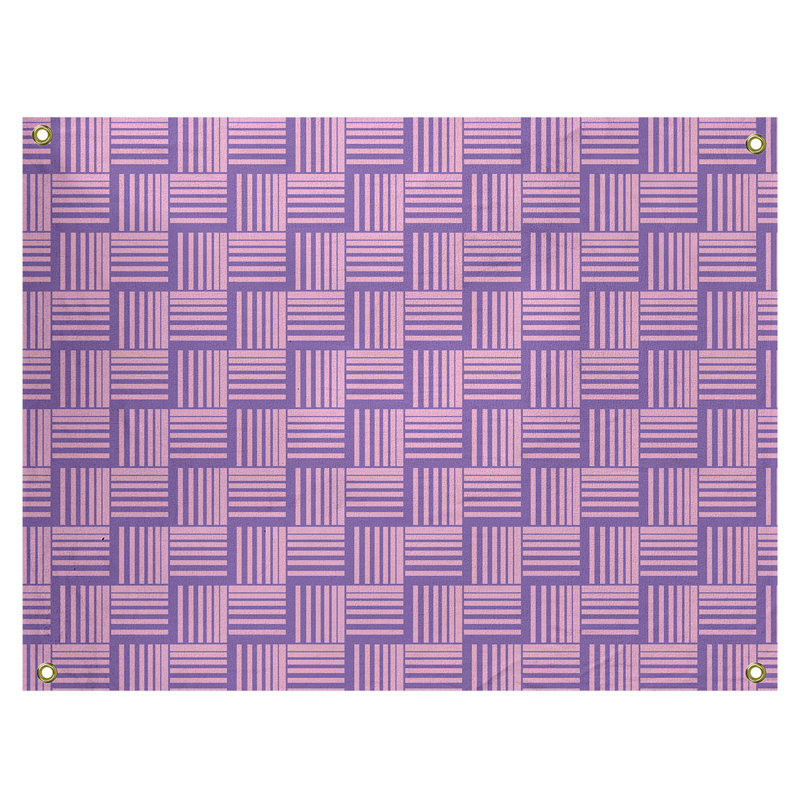 Tapisserie, H 50 po x l 59 po, Rose/mauve
