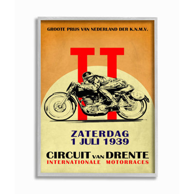 «European Racing Circuit», affiche «Moto Sport Vintage» par Ziwei Li, impression