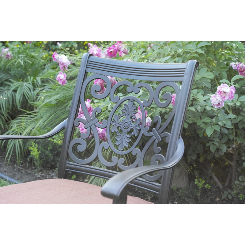 Caseyville 5-Piece Patio Dining Set with Cushions and 36'' Square Dining Table