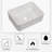 16"X12" White Ceramic Rectangular Vessel Bathroom Sink