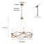 5-Light Unique Geometric Gold  Chandeliers With Crystal Accents