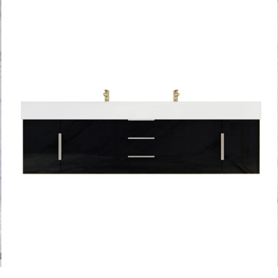 Glasgow 72'' Double Bathroom Vanity with Acrylic Top