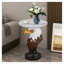 Table d'appoint tête d'aigle avec plateau en faux marbre, statue d'animal en résine pour salon