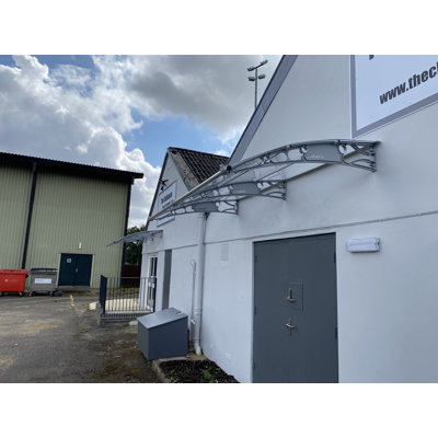 4.5m Width x 1.5m Depth Door Canopy Black-Bracket Bronze-Sheet