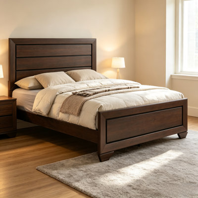 Dark Cocoa Queen Panel Bed with Transitional Style