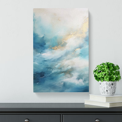 Ocean Gestural Art - Wrapped Canvas