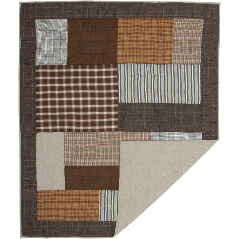 Rory 60" Patchwork Cotton Reversible Throw Blanket
