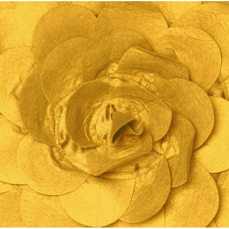 Caseyann Floral Square Cushion Cover, Ochre