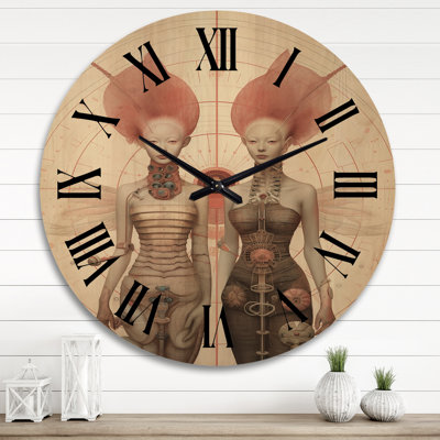 Horloge murale en bois massif Photina