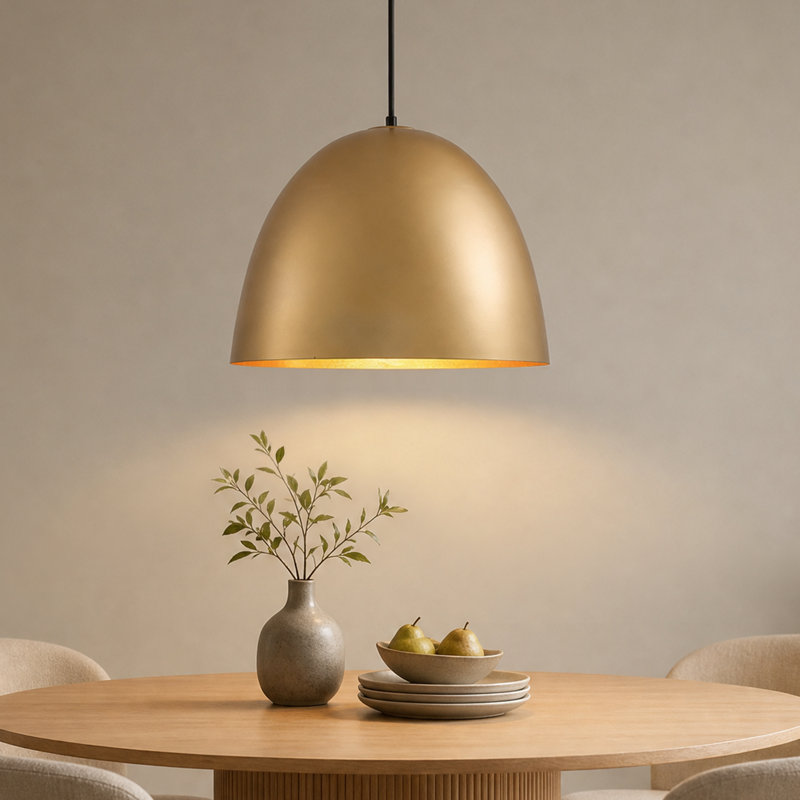 Aire 1-Light 18.5''W Metal Dome Single Chandelier