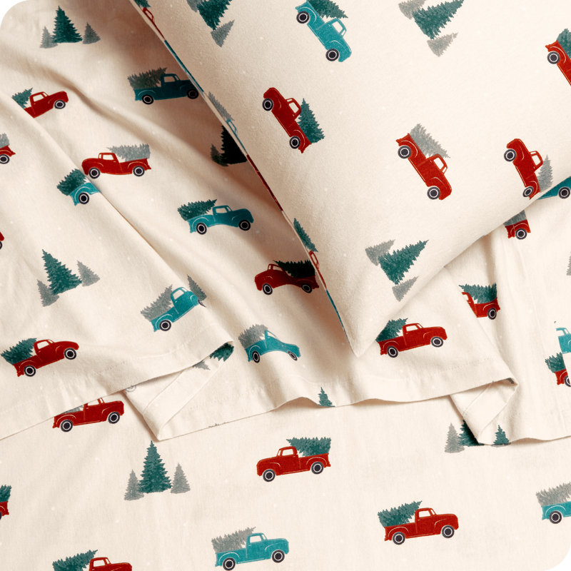 Flannel Machine Woven Sheet Set, Twin Sheet Set + Fitted Sheet + 1 Pillowcase