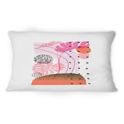 Coussin décoratif rétro avec formes tropicales III - imprimé moderne 1