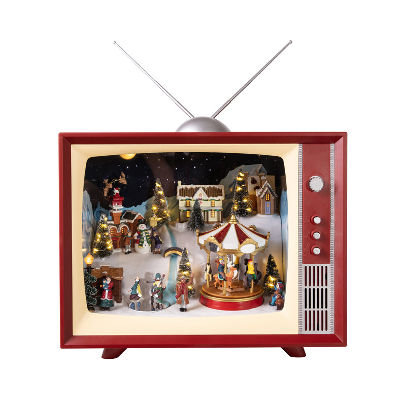 Magie de Noël, télévision rétro animée et musicale de 15 po