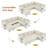 U-Shaped Sectional With Soft Chenille & Armrest Storage, Beige Upholstered Hidden Chaise Storage Charging,-1799462940