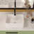 16"X12" White Ceramic Rectangular Vessel Bathroom Sink