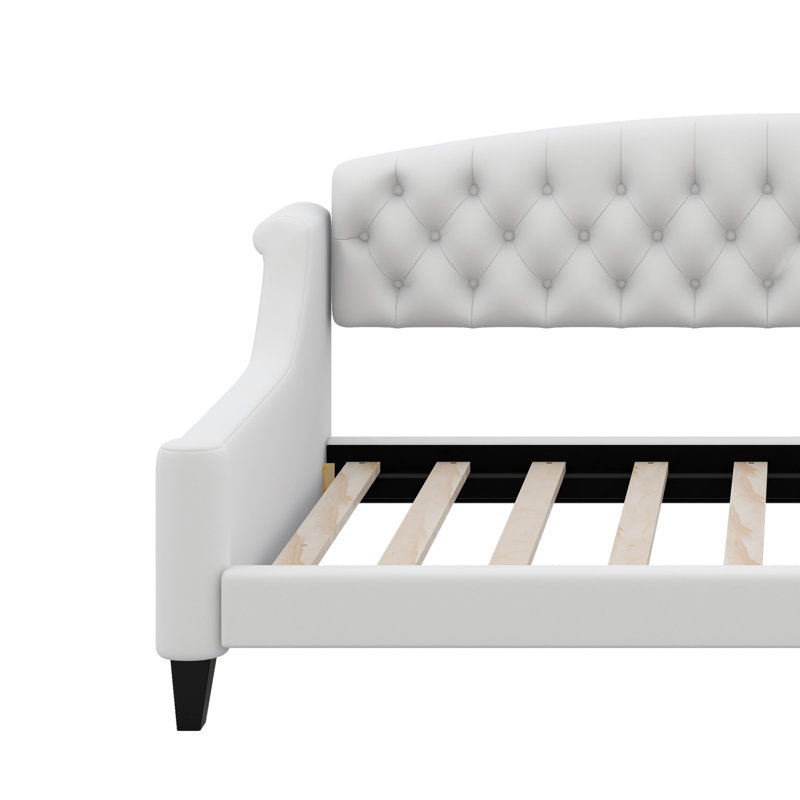 Elegant Tufted Button Daybed, Modern Luxury Design, Beige, Twin