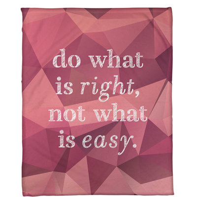 Faux pierre- "do what is right polaire couverture"