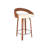Swivel Bar Height Stools With Low Back, Wood Bar Chairs With Soft Cushion Seat (set Of 2)-114222556