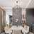 Campbell-Josh 9 - Light Dimmable Sputnik Square Chandelier