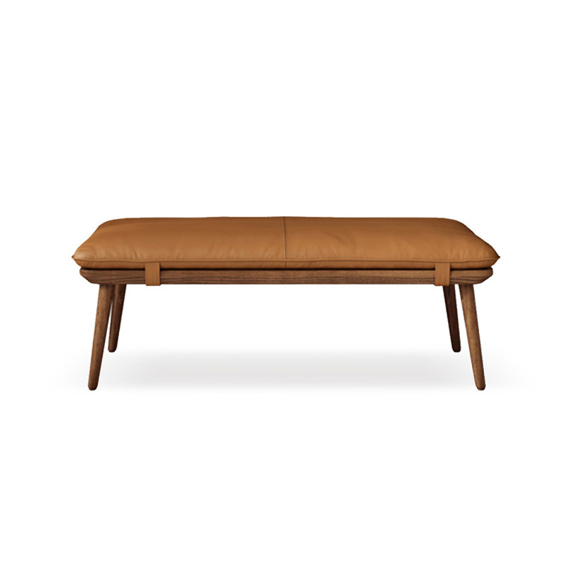 Banc avec revêtement, H 17,72 po x l 39,37 po x P 16,54 po, Brun