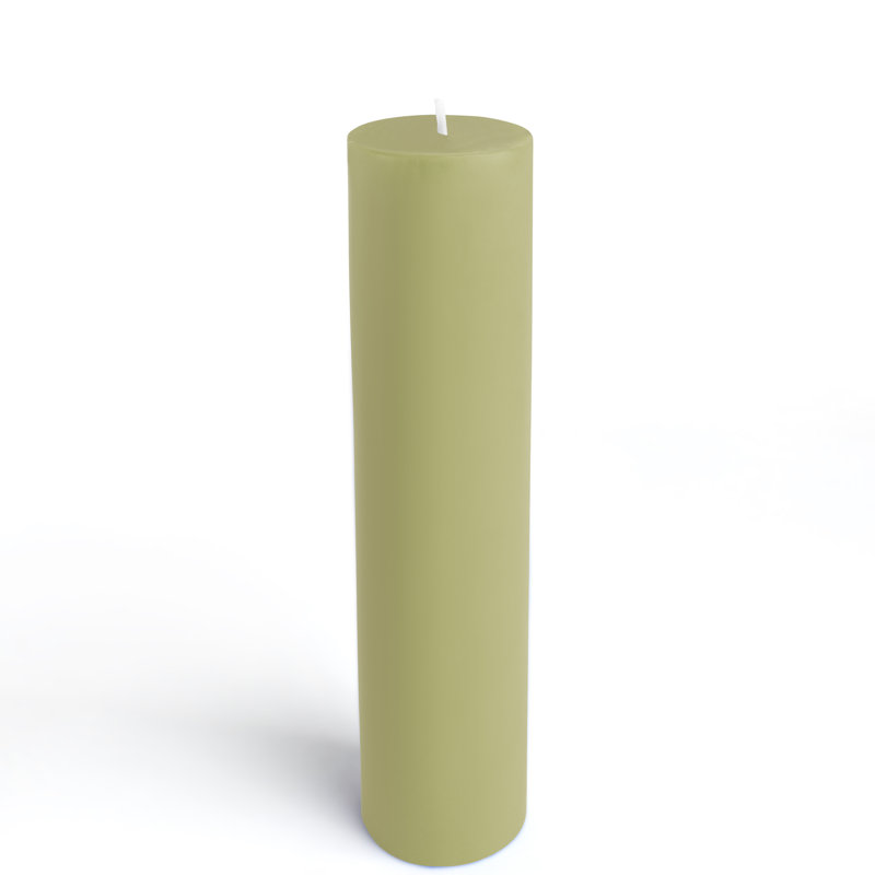 Pillar Candles Unscented Pillar Candle, 12, Sage Green, 2" x 9"