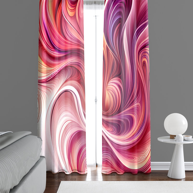 Paire de rideaux semi-transparents en polyester Aiddan, L 40 po x L 52 po