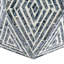 16 x 14 x 18 po, tabourets de jardin hexagonaux, table d'appoint unique Capiz, noir / blanc