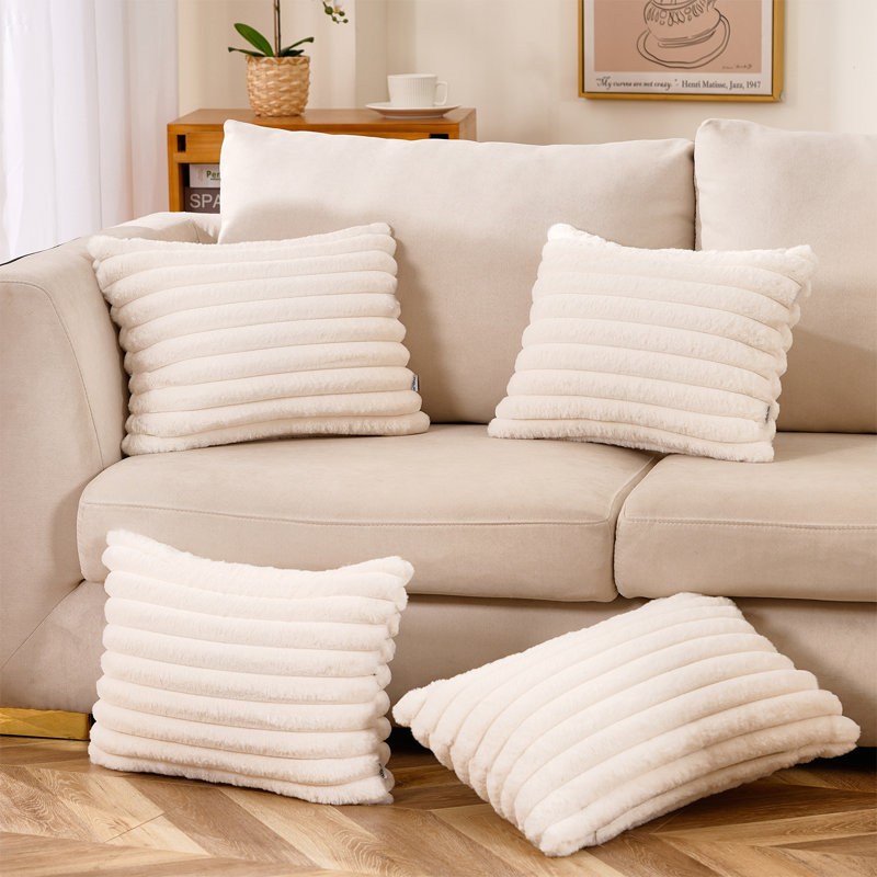 Coussin , Blanc, Housse de coussin seulement - sans coussin