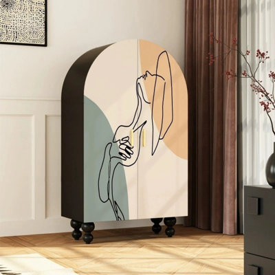Armoire moderne à double porte minimaliste