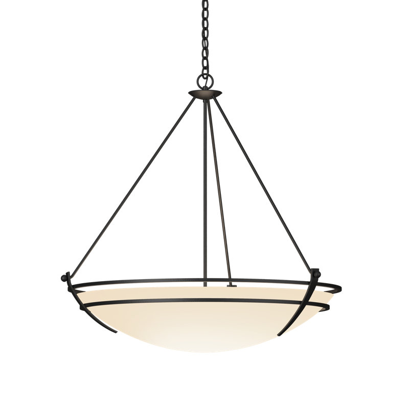 Presidio Tryne 3-Light Bowl Pendant, Black, Opal