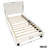 White Color Twin 3D Upholstered Platform Bed - Reinforced Center Rails Elegant Bedroom Addition In Soft Upholstery Contemporary Style-1742049941
