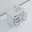 Meuble-lavabo blanc 36 po X P 22 po D, dessus en marbre de culture décalé à droite et ensemble de robinet-117978817