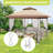 10X10 ft Instant Pop-Up Gazebo - Modern Waterproof Canopy Tent with Mosquito Netting & Sidewalls-125228828
