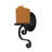 Rustic Lodge Wrought Iron Candle Wall Light