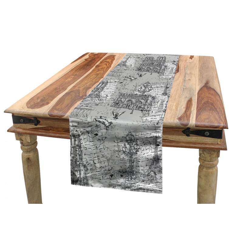 Paris Table Runner, 72" x 16", Toile