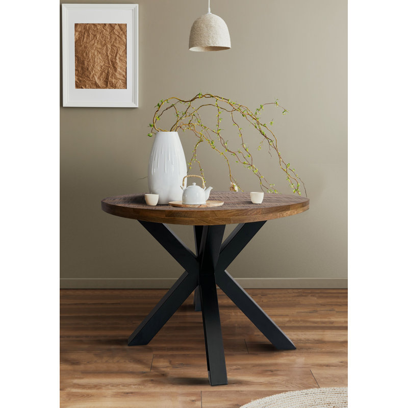 Whittemore Solid Mango Wood Round Dining Table ( 3 Sizes ), H76 x L100 x W100 cm