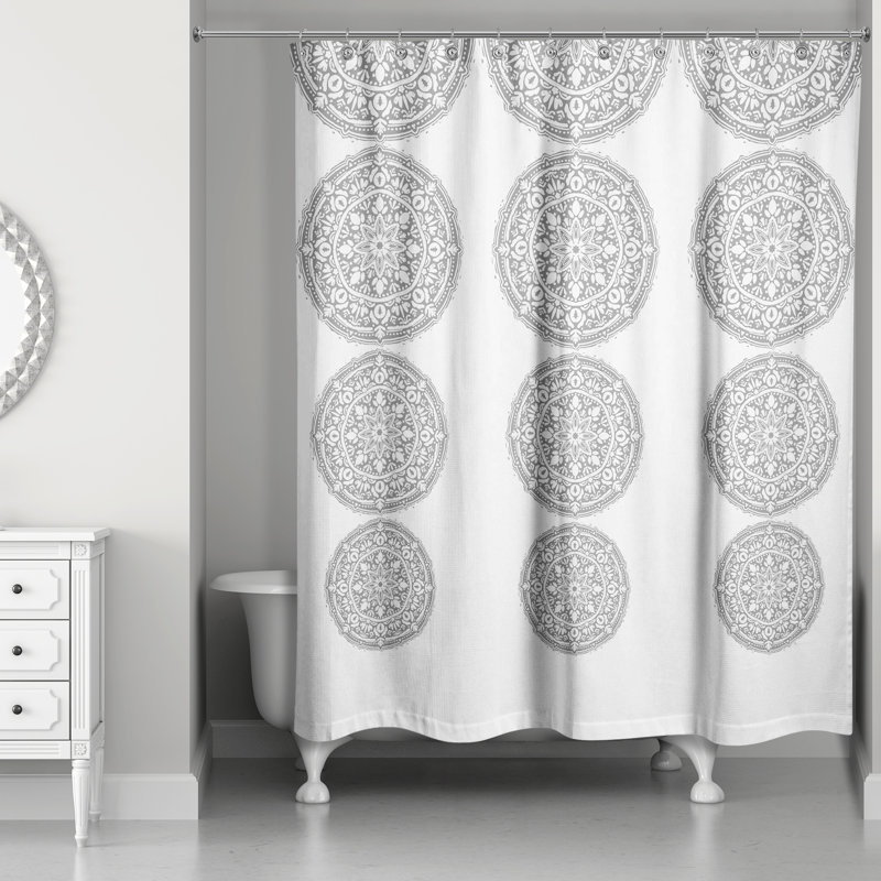 Geometric Shower Curtain, Gray