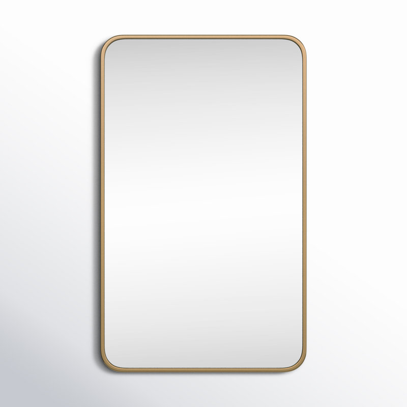 Miroir mural Sabine, Laiton, 36 po x 22 po