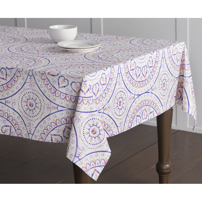 100% Cotton Square Tablecloth, 60" L x 60" W