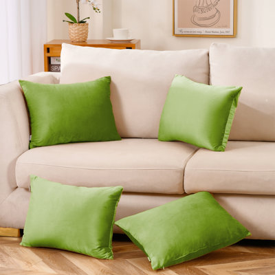 Ensemble de 4 housses de coussin en velours