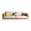 Coussin orange et beige 100% polyester