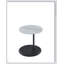 Table de bout Orbit de 15,5 pouces avec plateau texturé en marbre gris à hauteur réglable pour une vie moderne-472439263