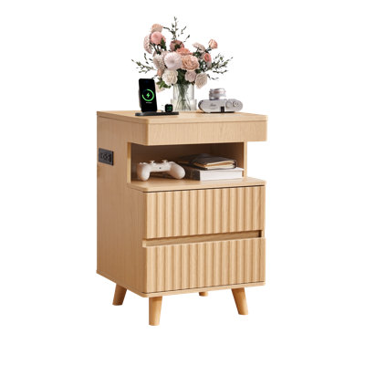 Modern Bedside Table with Gun Drawer