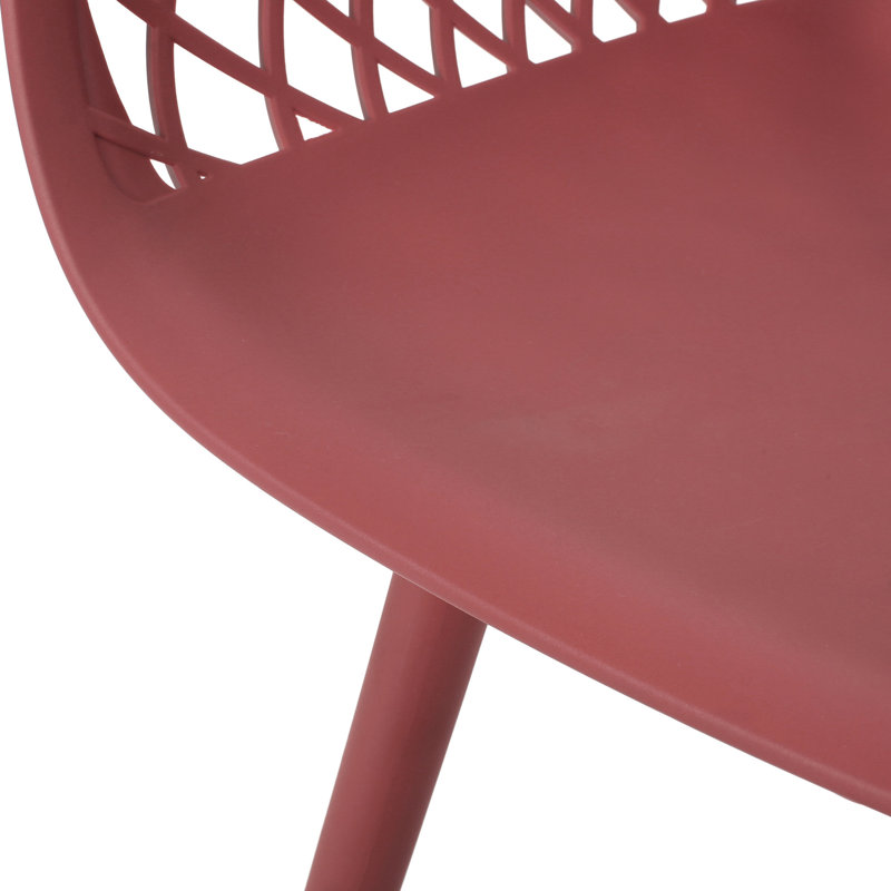 Poppy Chair For Outdoor Dining Area: , , Red Polypropylene, 23.2 In.d X 21 In.w 32 In.h, Minimalist Look Use: Frame, 23.49 21.29 32.46 Design